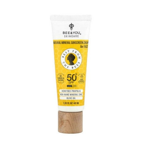 Natural Mineral Sunscreen For Face SPF 50 1.35 Oz by Bee & You