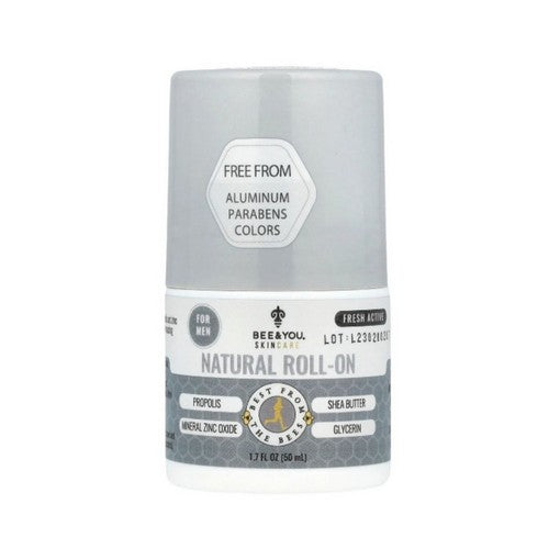 Roll On Deoderant For Men Underarms 1.7 Oz by Bee & You