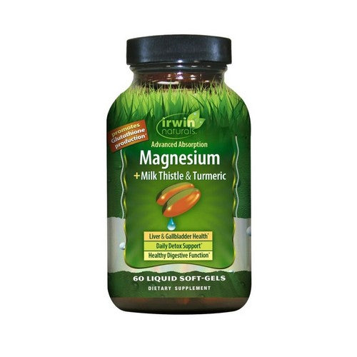 Advanced Absorption Magnesium + Milk Thistle And Turmeric 60 Count by Irwin Naturals