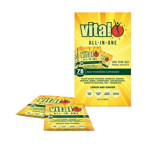 All In One Daily Health Travel Box Lemon And Ginger 30 Pack by Vital