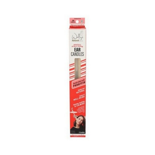 Ear Candles Paraffin Peppermint 2 Count by Wallys Natural Products