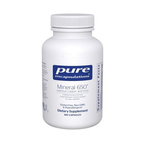 Mineral 650 (WithOut Copper & Iron) 180 Caps by Pure