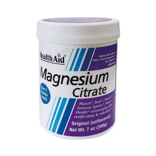 Magnesium Citrate Powder 200 Grams by HealthAid