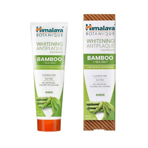 Whitening Antiplaque Bamboo Plus Sea Salt Toothpaste Mint 4 Oz by Himayala