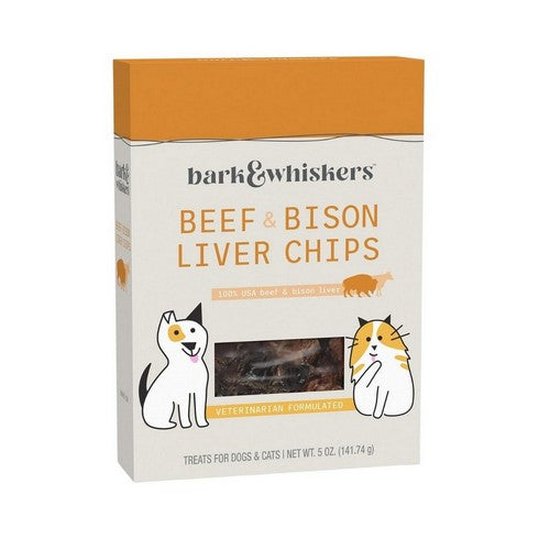 Beef And Bison ChipsDog And Cat Treats  5 Oz by Bark & Whiskers