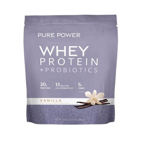 Pure Power Whey Protein Plus Probiotics Vanilla 31 Oz by Dr. Mercola
