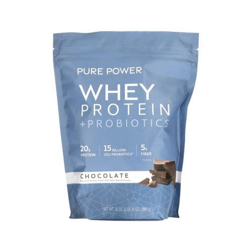 Pure Power Whey Protein Plus Probiotics Chocolate 31 Oz by Dr. Mercola