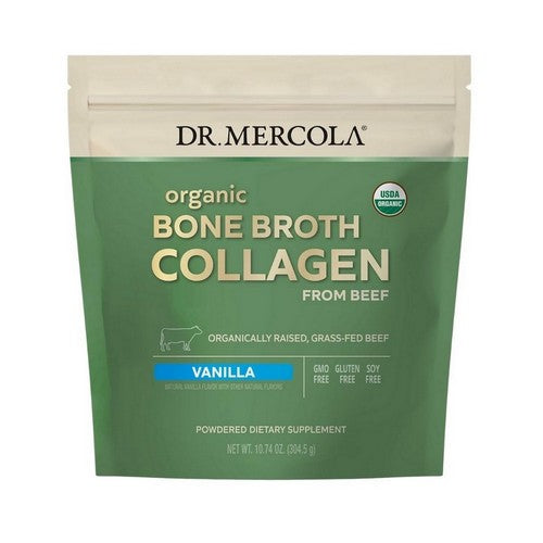 Organic Bone Broth Collagen Powder Vanilla 10.74 Oz by Dr. Mercola