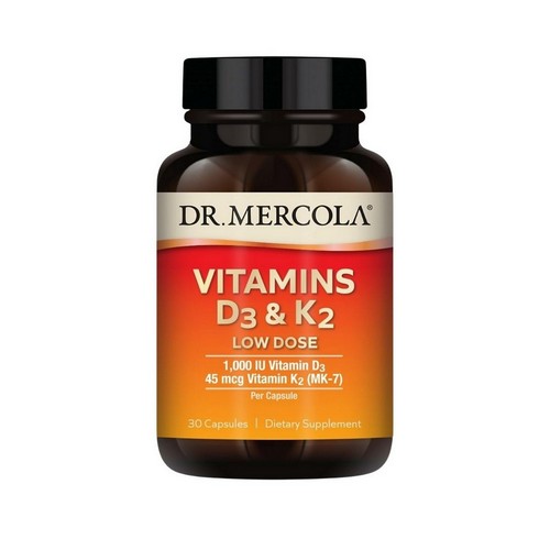Vitamins D3 And K2 Low Dose 30 Caps by Dr. Mercola