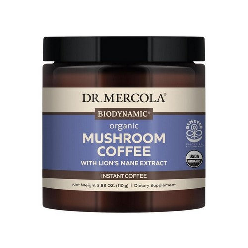 Biodynamic Organic Mushroom Coffee With Lion's Mane Extract Instant Coffee 3.88 Oz by Dr. Mercola