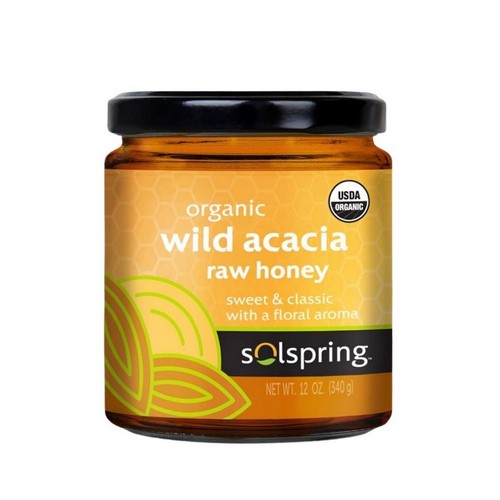 Organic Wild Acacia Raw Honey 12 Oz by Solspring Biodynamic
