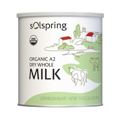 Organic A2 Dry Whole Milk 17.4 Oz by Solspring
