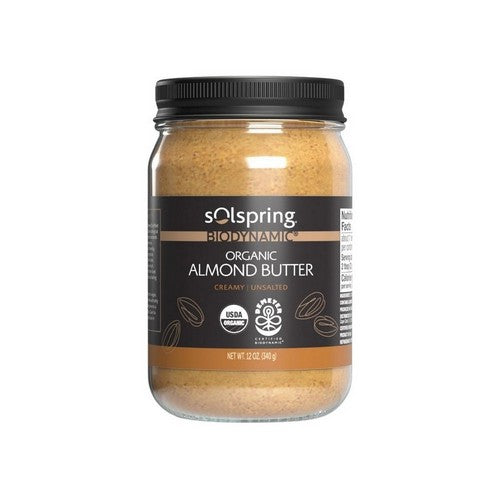 Organic Almond Butter 12 Oz by Solspring Biodynamic