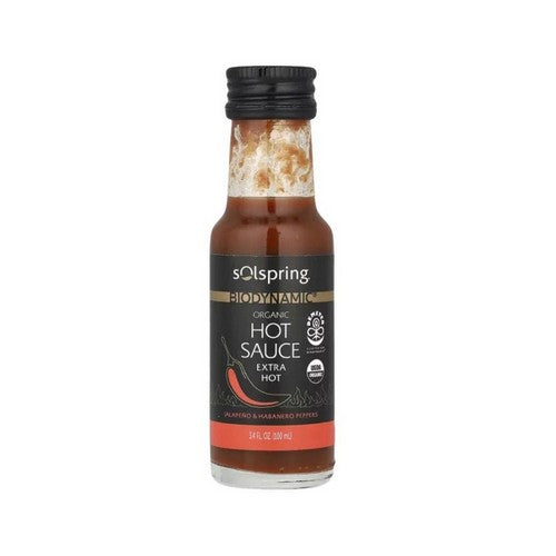 Organic Hot Sauce Extra Hot 3.4 Oz by Solspring Biodynamic