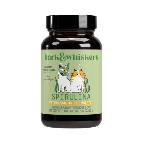 Spirulina Immune Support Pet Supplements Dog And Cat 180 Tablets by Bark & Whiskers