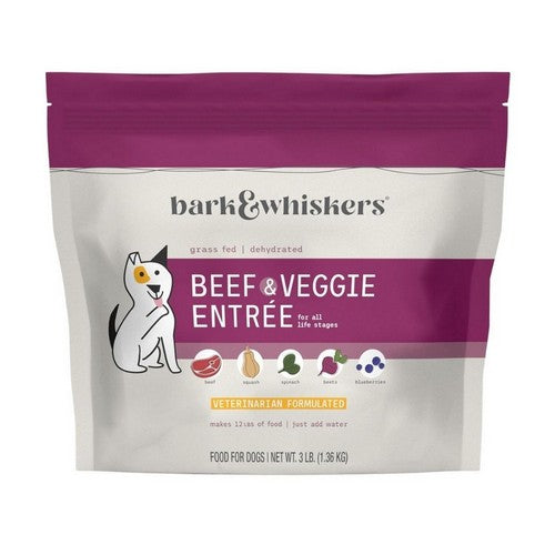 Dehydrated Dog Food Makes Beef AndVeggie 3 Lbs by Bark & Whiskers