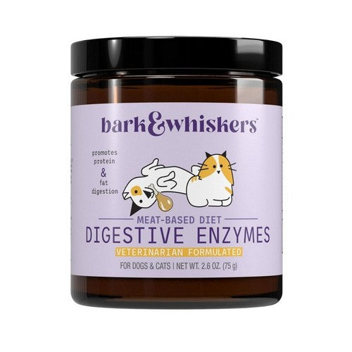 Meat-Based Diet Digestive Enzymes For Dogs And Cats 2.6 Oz by Bark & Whiskers