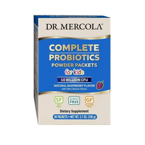 Complete Probiotics Powder Packets For Kids Natural Raspberry 30 Packets by Dr. Mercola