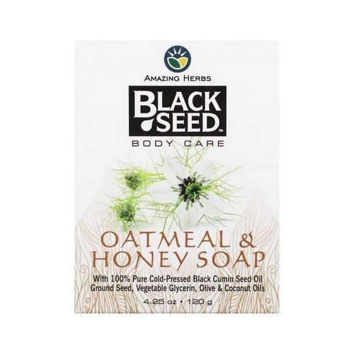 Black Seed Oatmeal & Honey Soap 4.25 Oz by Amazing Herbs