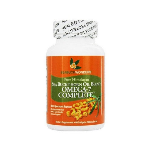Sea Buckthorn Oil Blend Omega 7 Complete 60 Softgels by Seabuck Wonders