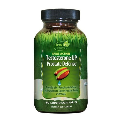 Dual Action Testosterone UP Prostate Defense 60 Softgels by Irwin Naturals