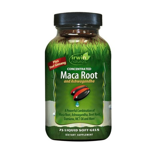 Maca Root and Ashwagandha 75 Softgels by Irwin Naturals