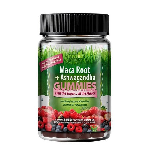 Maca Root + Ashwagandha 42 Gummies by Irwin Naturals