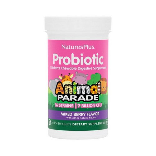 Animal Parade Probiotic Children's Digestive Mixed Berry 30 Chewables by NaturesPlus