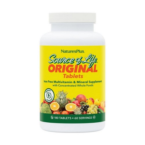 Source Of Life No-Iron Multivitamin Original 180 Tabs by NaturesPlus