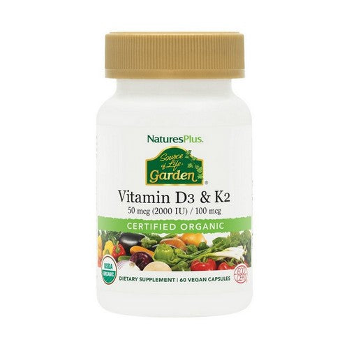 Source Of Life Garden Vitamins D3 And K2 60 Caps by NaturesPlus