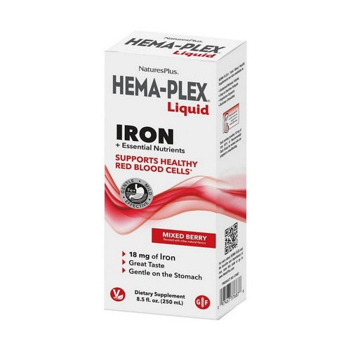 Hema-Plex Liquid Iron Mixed Berry 8.5 Oz by NaturesPlus