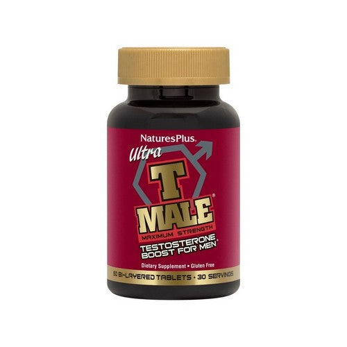 Ultra T-Male Testosterone Boost For Men Maximum Strength 60 Tabs by NaturesPlus