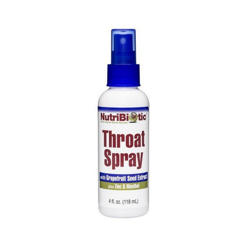 Throat Spray With Grapefruit Seed Extract Plus Zinc And Menthol 4 Oz by NutriBiotic