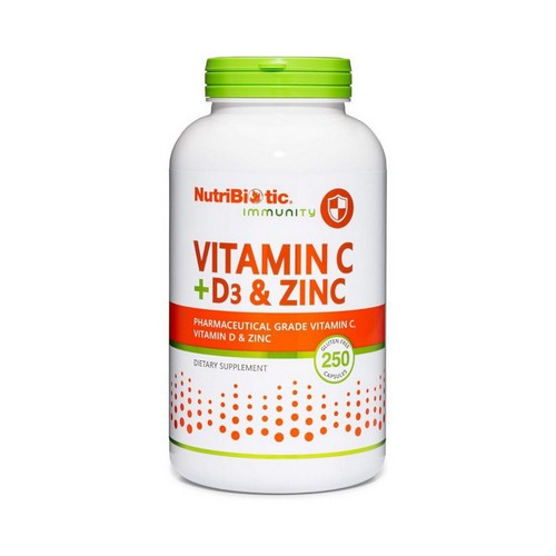 Immunity Vitamin C Plus D3 And Zinc 250 Caps by NutriBiotic