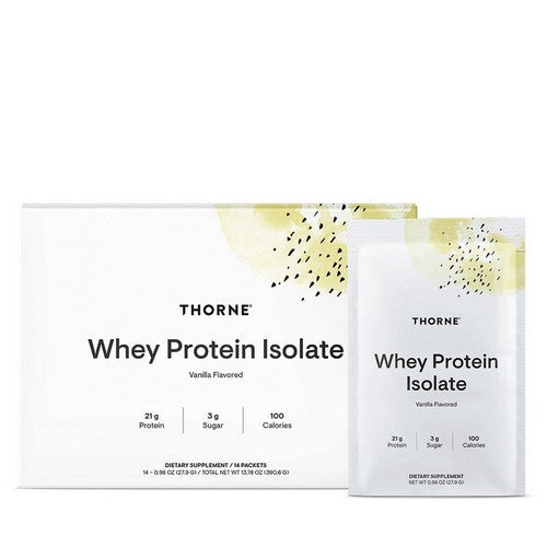Whey Protein Isolate Travel Packs Vanilla 14 Packets by Thorne