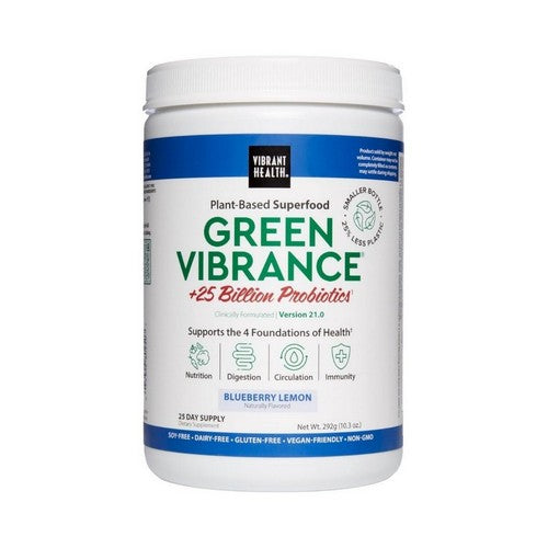 Green Vibrance Version 21.0 Blueberry Lemon 10.3 Oz by Vibrant Health