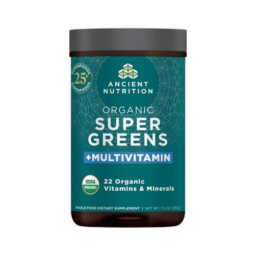 Organic Super Greens Plus Multivitamin 7.5 Oz by Ancient Nutrition