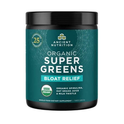 Organic Super Greens Bloat Relief 7.8 Oz by Ancient Nutrition