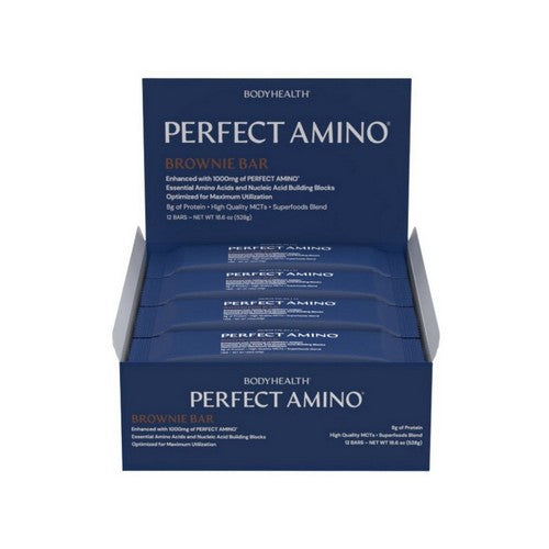 Perfect Amino Brownie Bar 12 Bars by BodyHealth