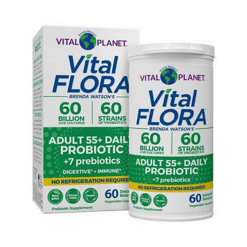 Vital Flora Adult 55 Plus Daily Probiotic 60 Veg Caps by Vital Planet