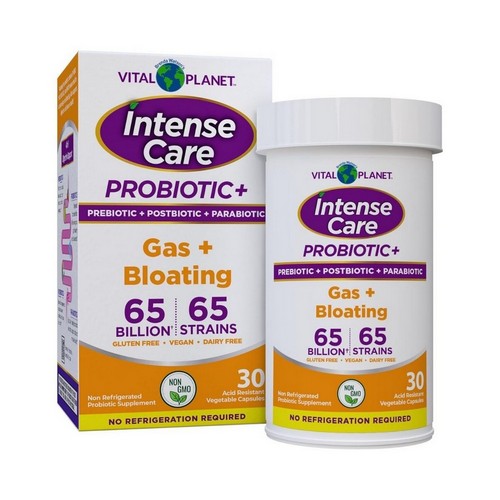 Intense Care Gas And Bloating Probiotic 30 Veg Caps by Vital Planet