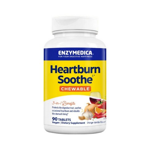 Heartburn Soothe Orange Vanilla 90 Tabs by Enzymedica