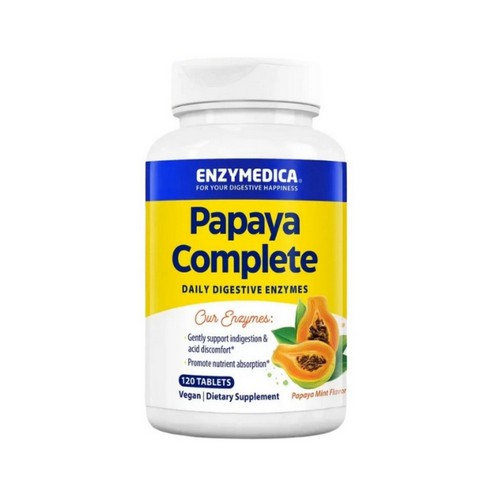 Papaya Complete Papaya Mint 120 Tabs by Enzymedica