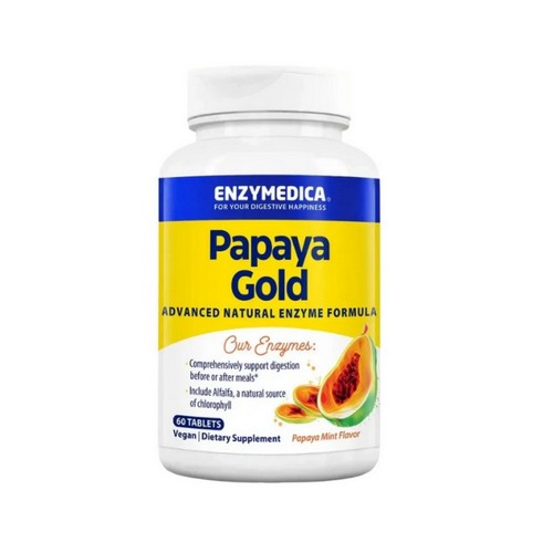 Papaya Gold Papaya Mint 60 Tabs by Enzymedica