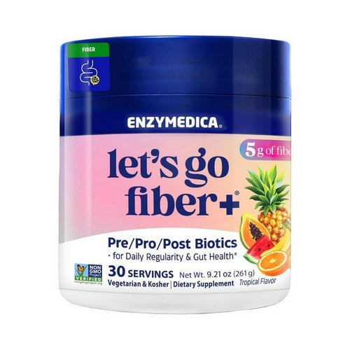Let’s Go Fiber Plus Tropical Flavor 30 Servings by Enzymedica