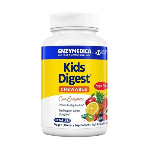 Kids Digest Fruit Punch 90 Tabs by Enzymedica