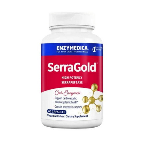 SerraGold High Potency Serrapeptase 60 Caps by Enzymedica
