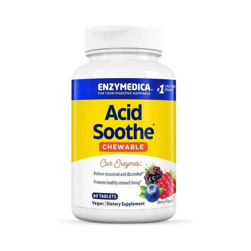 Acid Soothe Chewable Berry 60 Tabs by Enzymedica