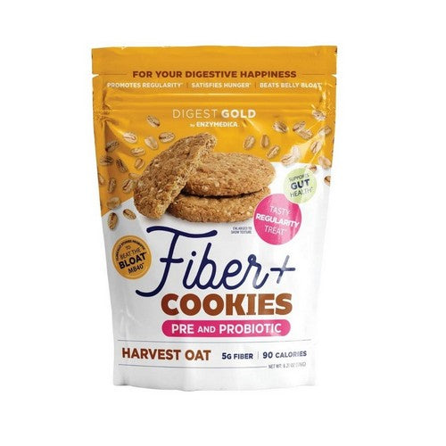 Fiber Plus Cookies Pre And Probiotic Harvest Oat 6.21 Oz by Enzymedica
