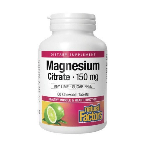 Magnesium Citrate Key Lime 60 Tabs by Natural Factors